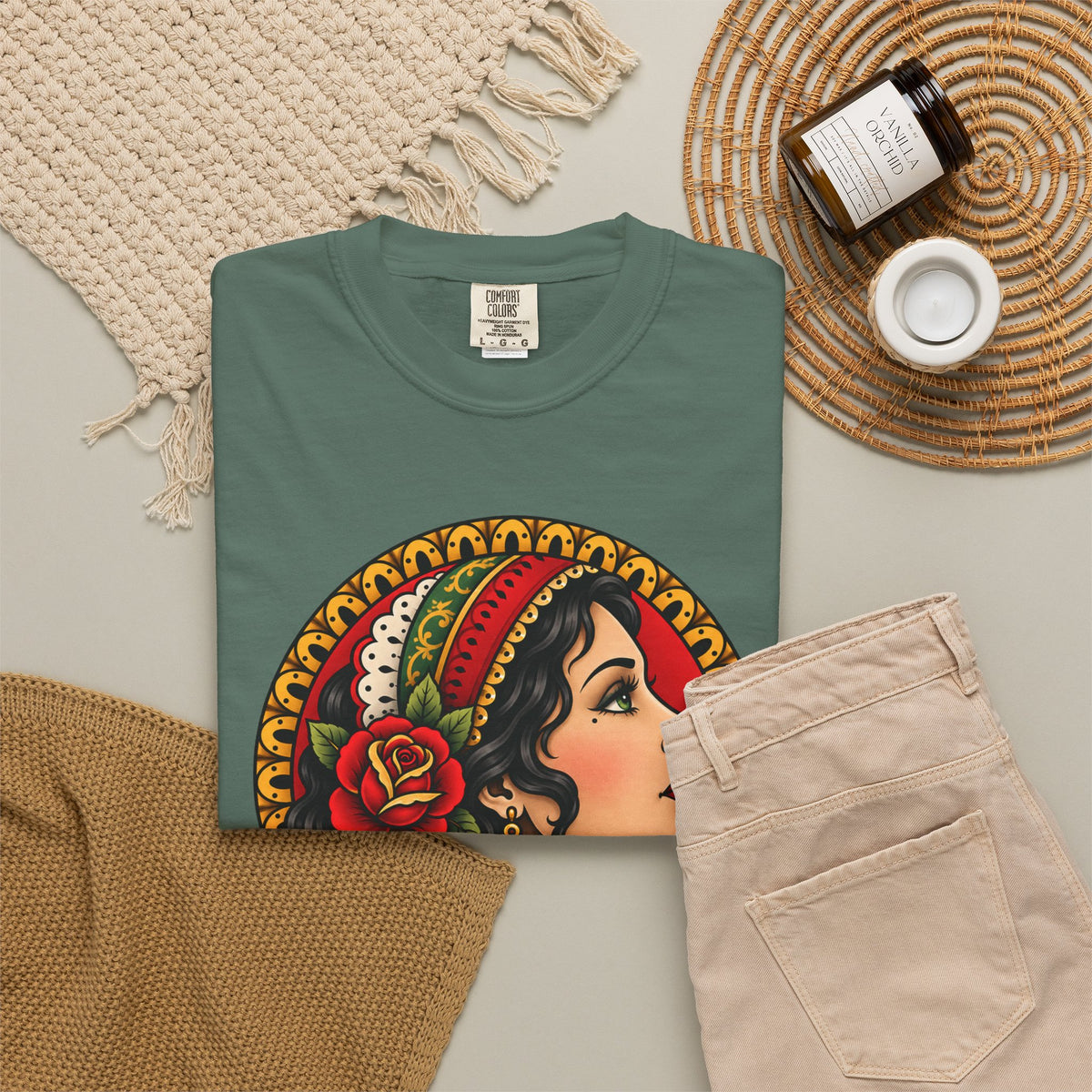 Esmeralda Gypsy Tattoo Flash T shirt