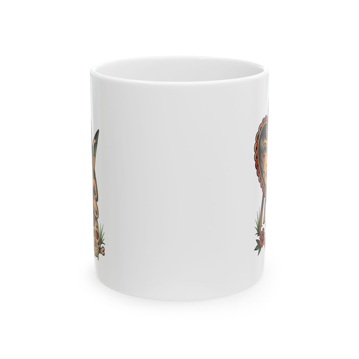Frog Painter Tattoo Flash Ceramic Coffee Cup
