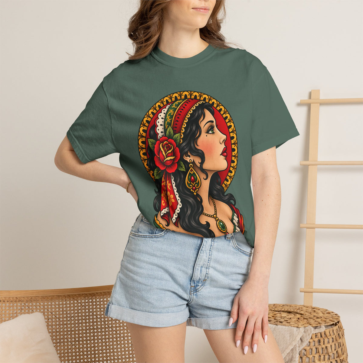 Esmeralda Gypsy Tattoo Flash T shirt