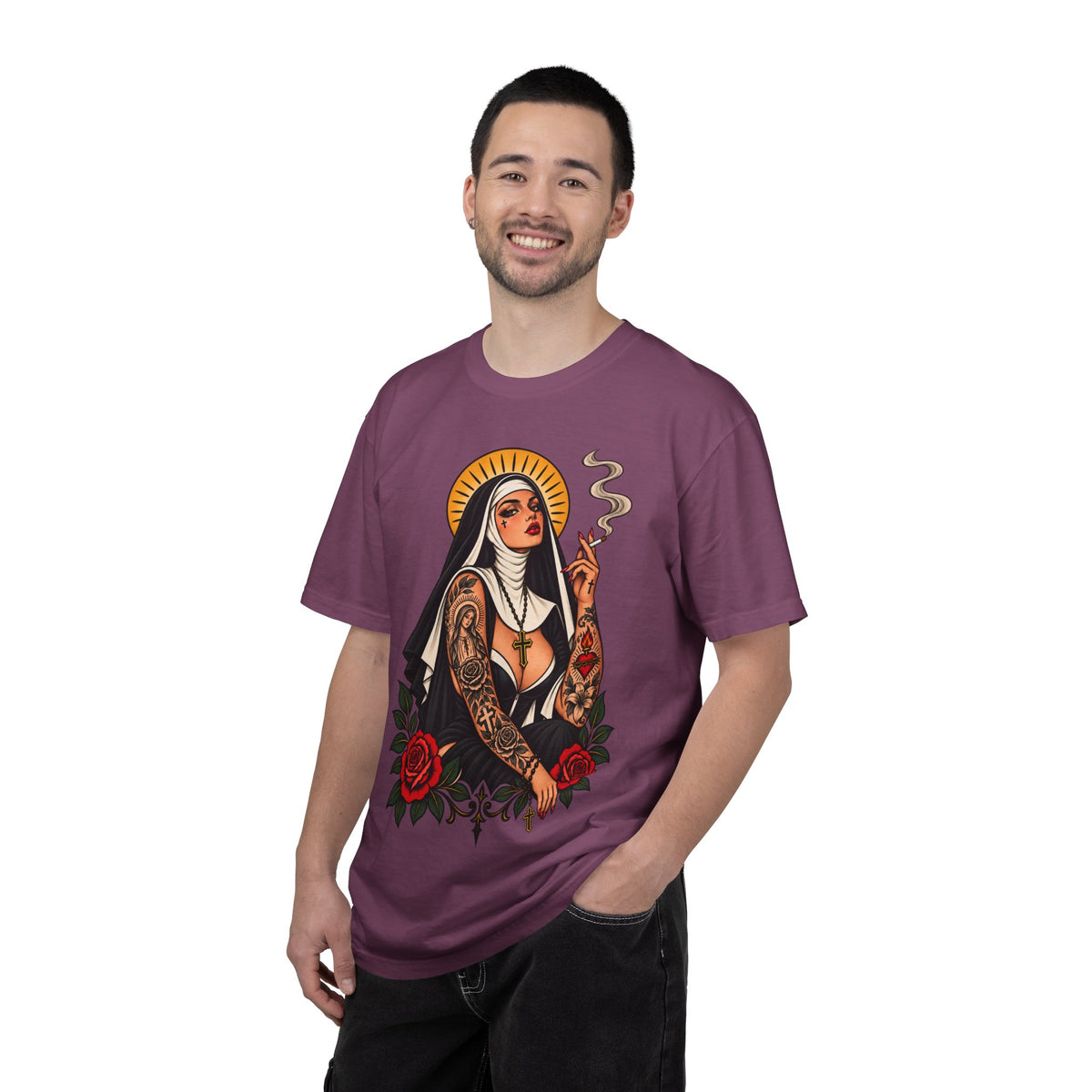 Rebel Nun Tattoo Flash T-Shirt