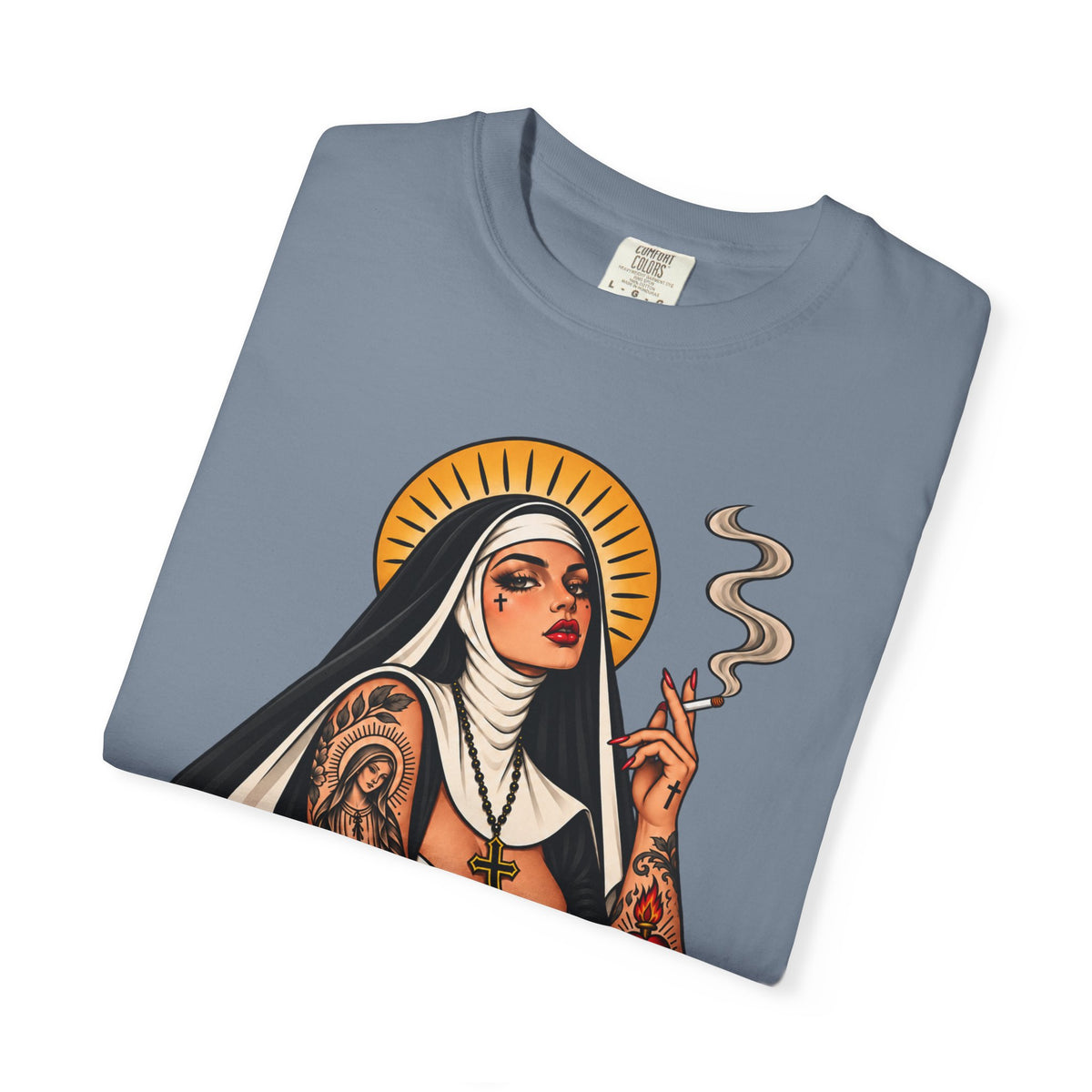 Rebel Nun Tattoo Flash T-Shirt