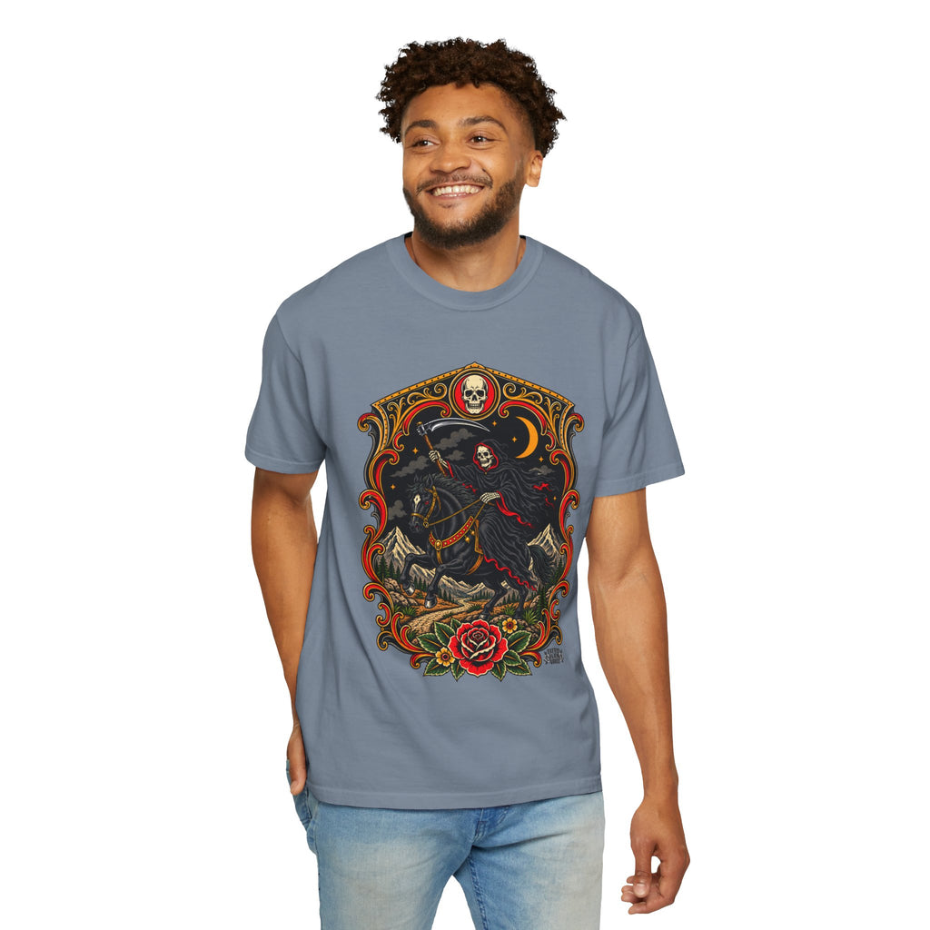 Grim Reaper Horseman Tattoo Flash T-Shirt