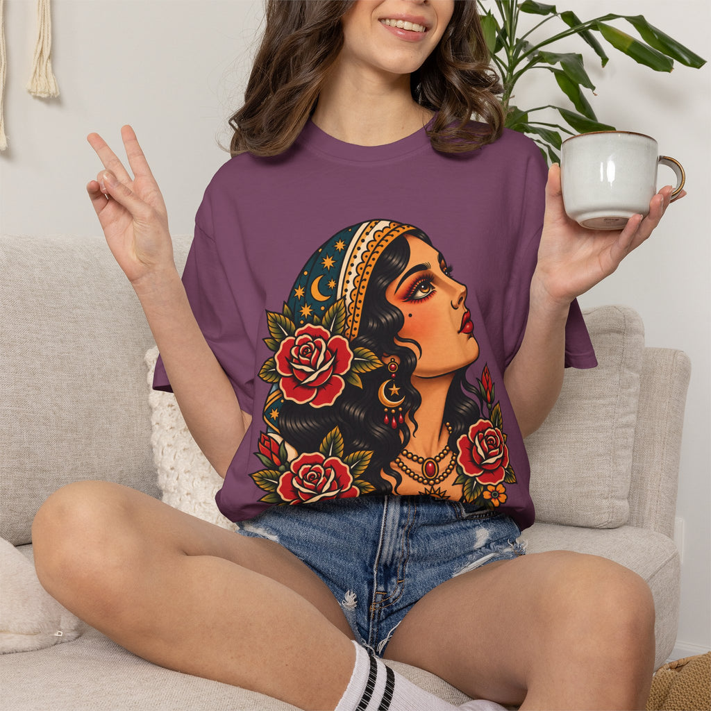 Gypsy Woman Tattoo Flash Sheet T-Shirt