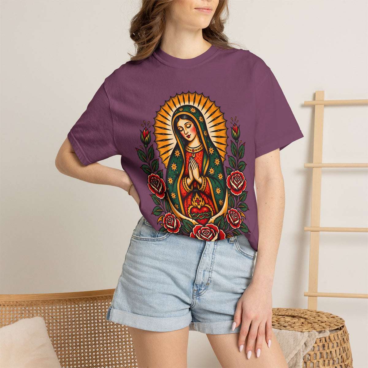 Our Lady of Guadalupe Tattoo Flash T-Shirt