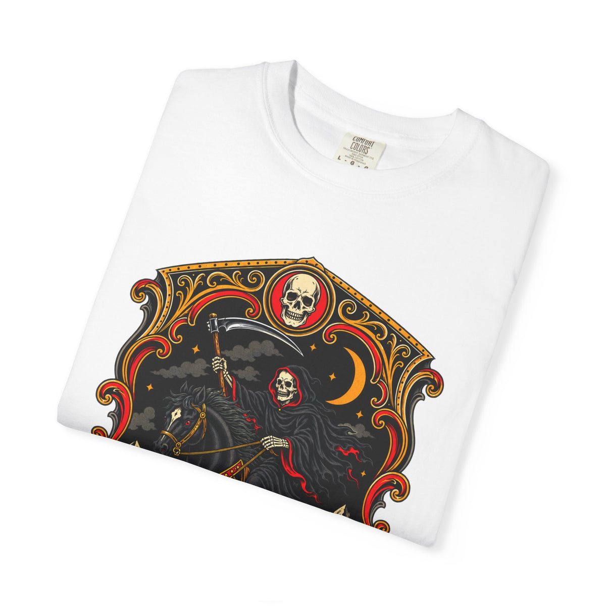 Grim Reaper Horseman Tattoo Flash T-Shirt
