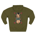 Floral Surrealism Tattoo Flash Pullover Hoodie (Back Design)