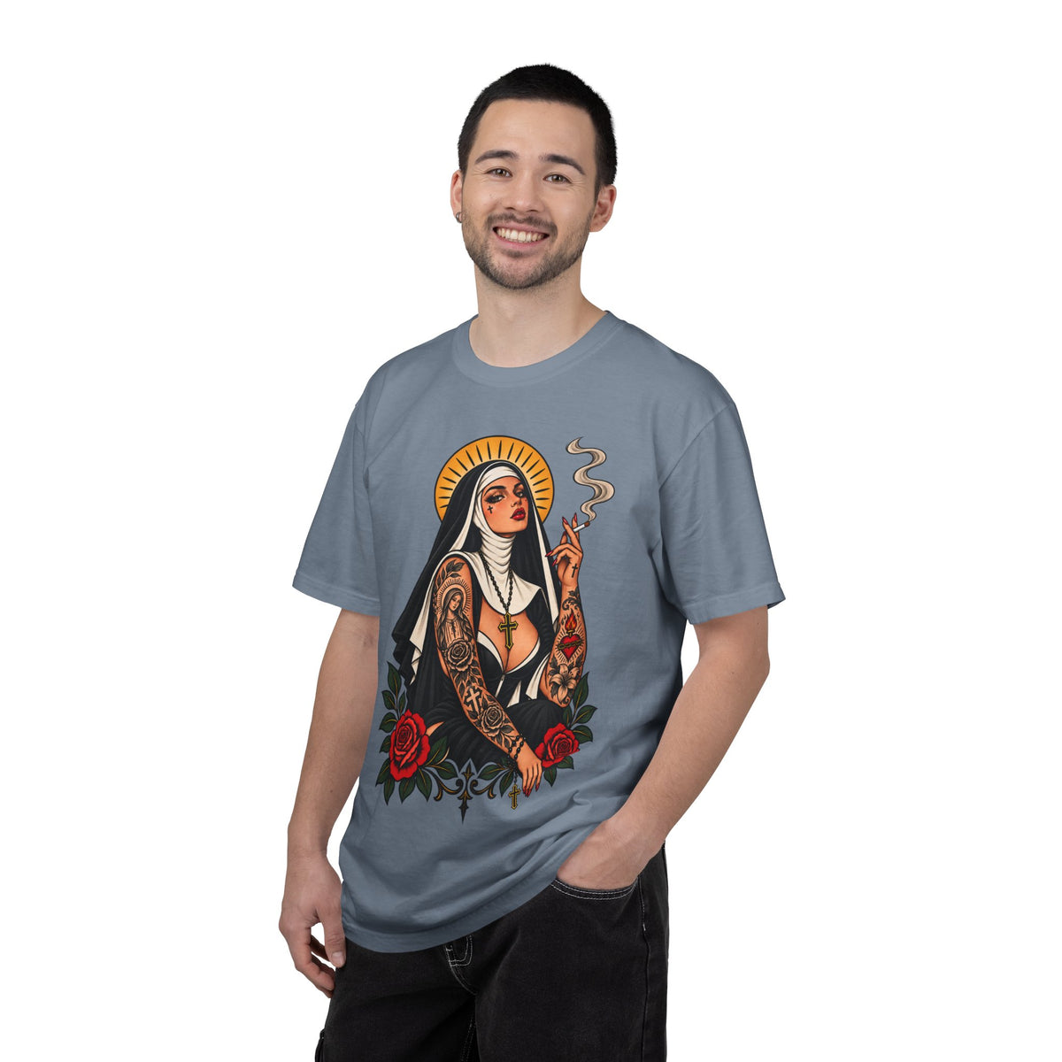 Rebel Nun Tattoo Flash T-Shirt