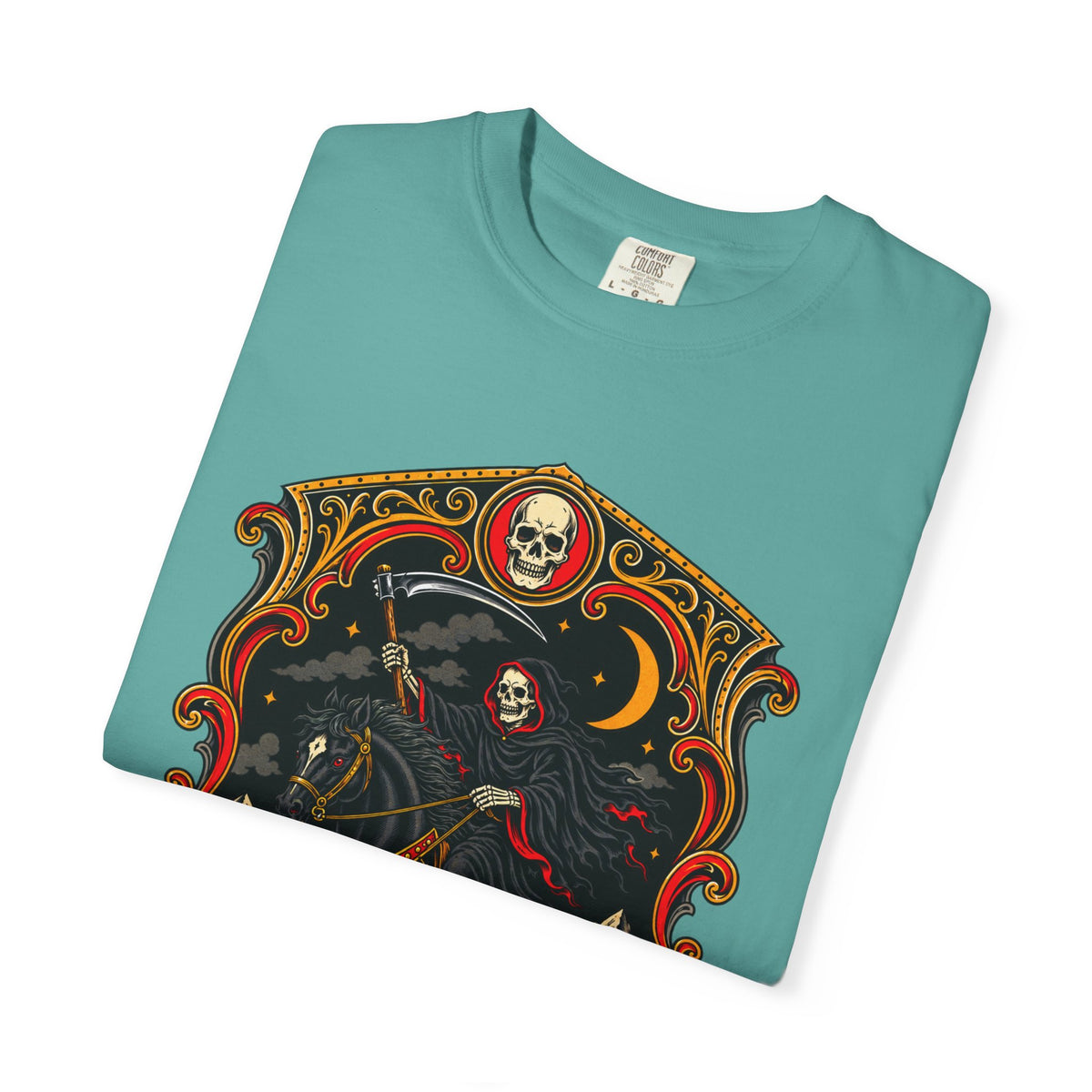 Grim Reaper Horseman Tattoo Flash T-Shirt