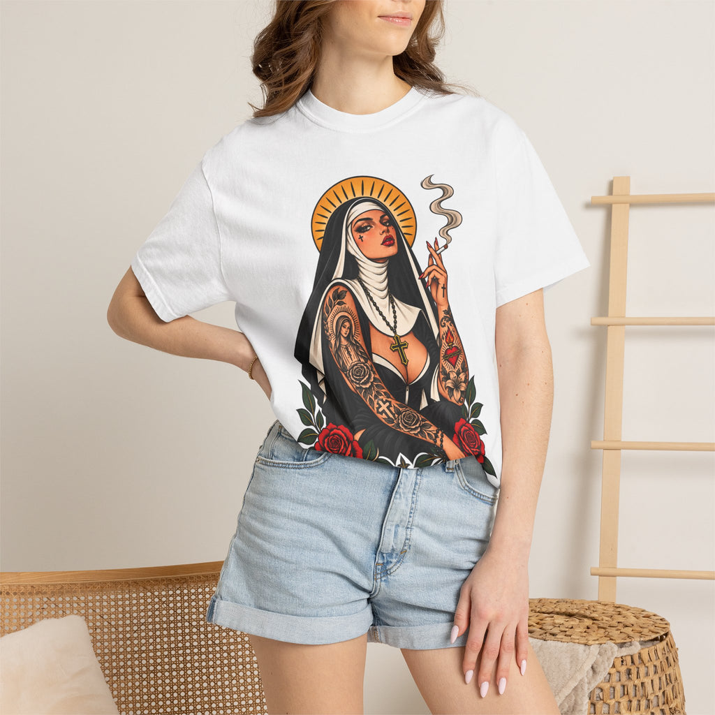 Rebel Nun Tattoo Flash T-Shirt