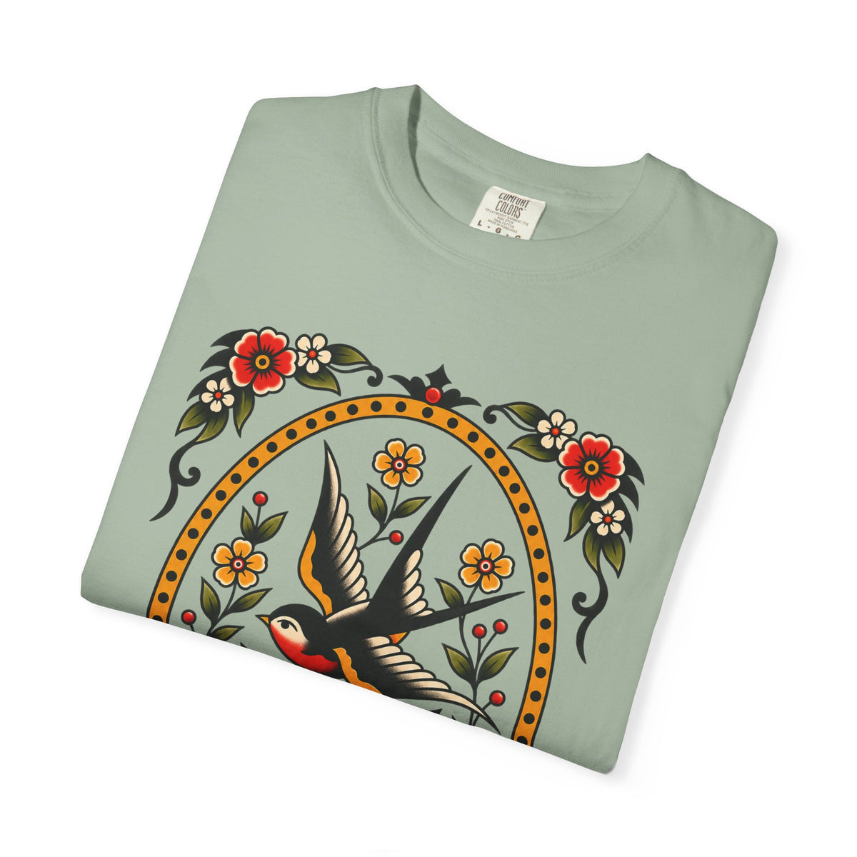 Swallow & Rose Tattoo Flash T-Shirt