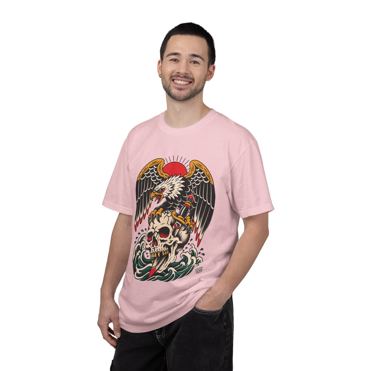 American Traditional Eagle & Skull Tattoo Flash T-Shirt