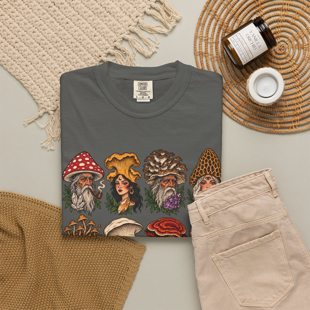 Mushroom Folks Tattoo Flash T Shirt