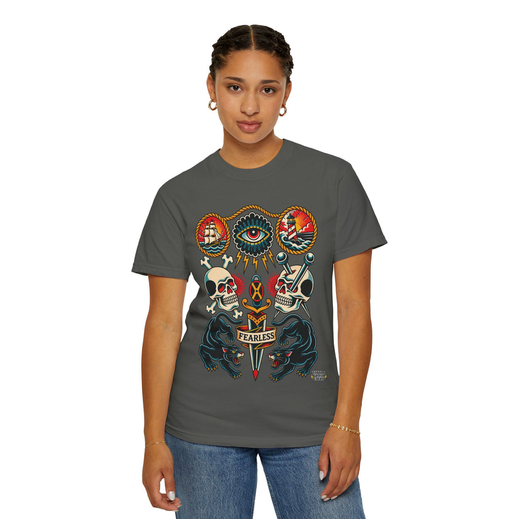 American Traditional Tattoo Flash Sheet T-Shirt