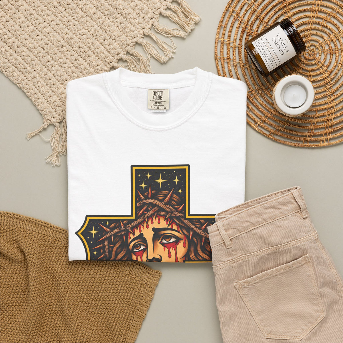 Matthew 11:28 Jesus Cross Tattoo Flash T-Shirt
