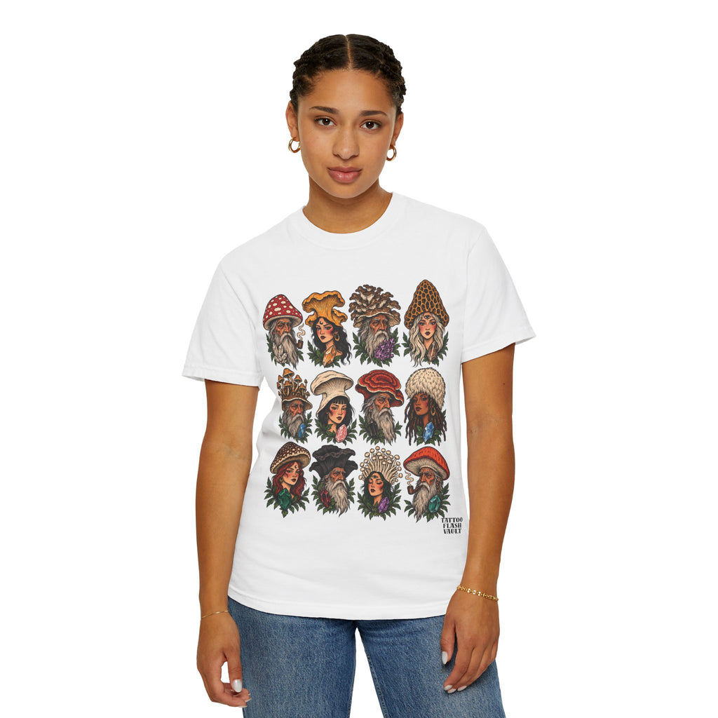 Mushroom Folks Tattoo Flash T Shirt