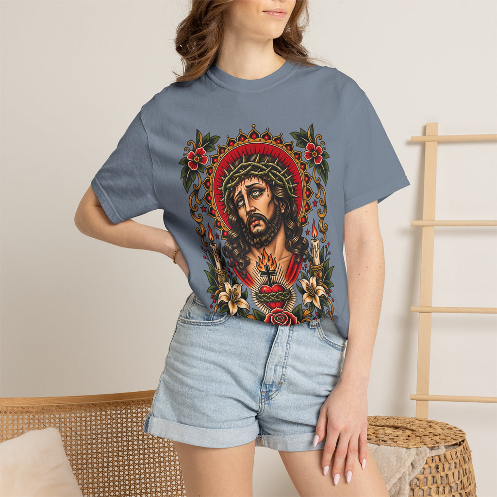 Jesus Sacred Heart Tattoo Flash T-Shirt