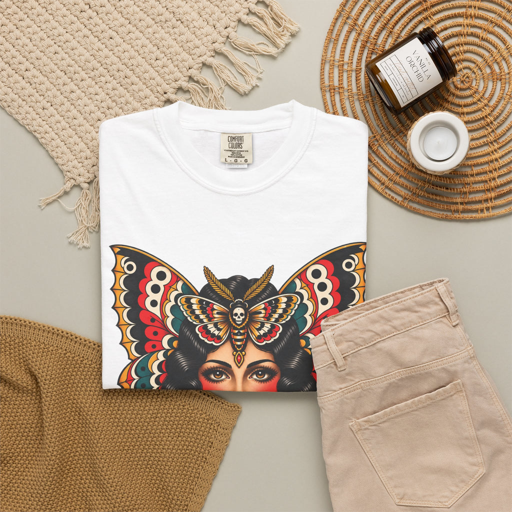 Gypsy Moth Woman Tattoo Flash Sheet T-Shirt