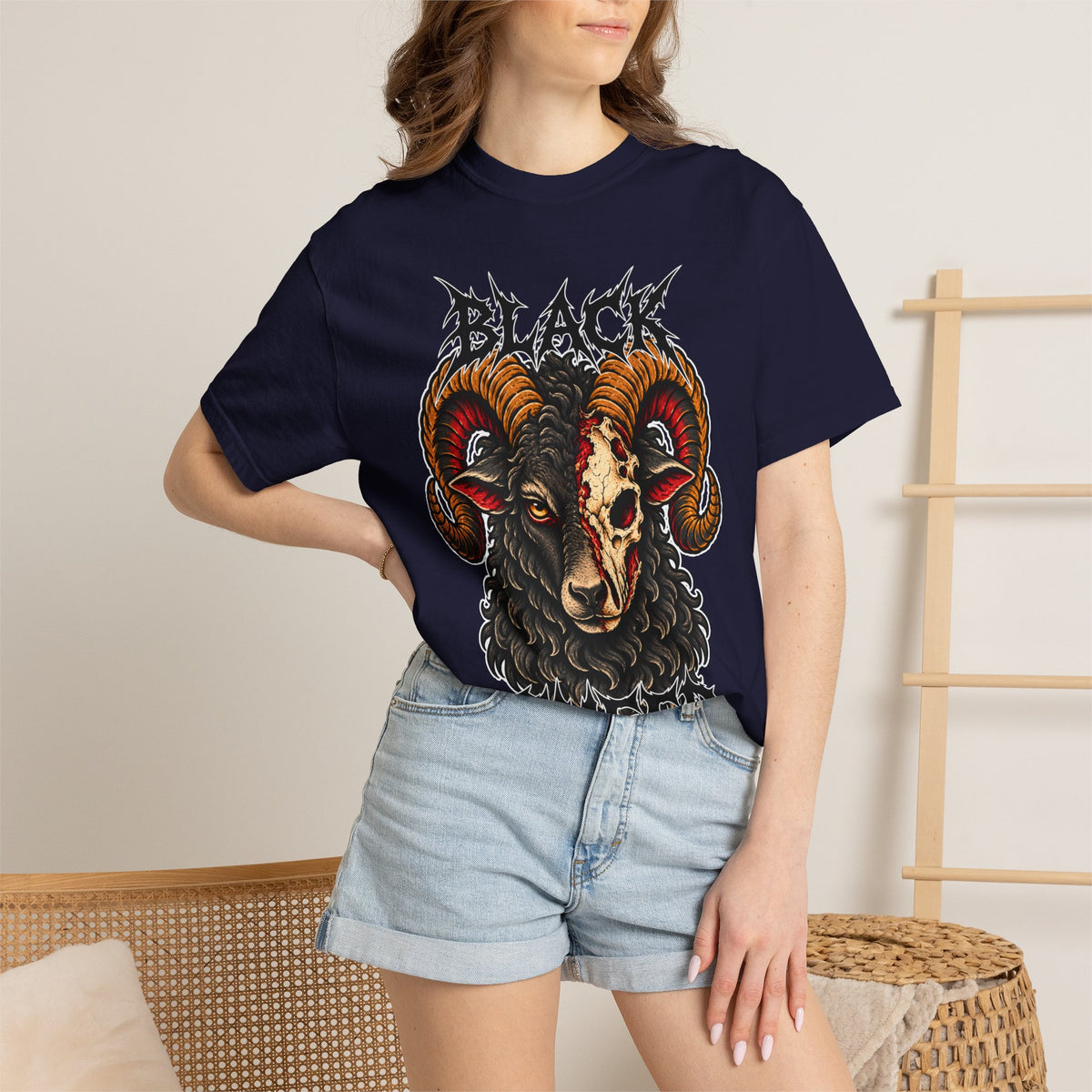 Black Sheep Tattoo Flash T-Shirt