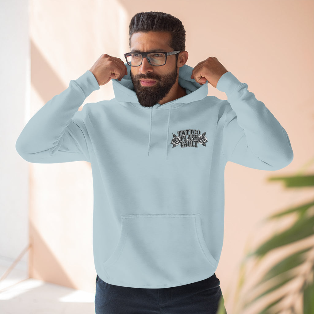 Gypsy Woman Tattoo Flash Pullover Hoodie (Back Design)