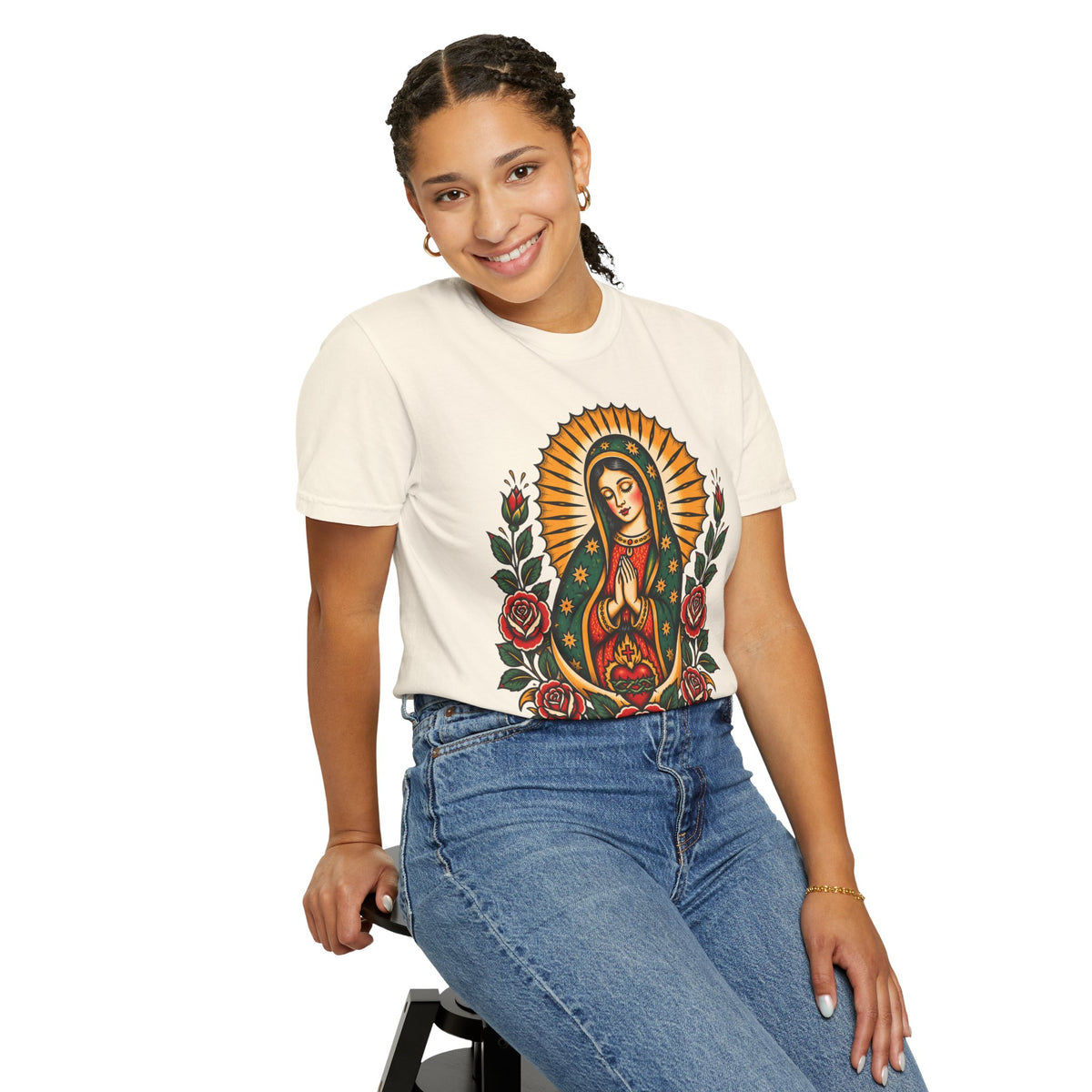 Our Lady of Guadalupe Tattoo Flash T-Shirt