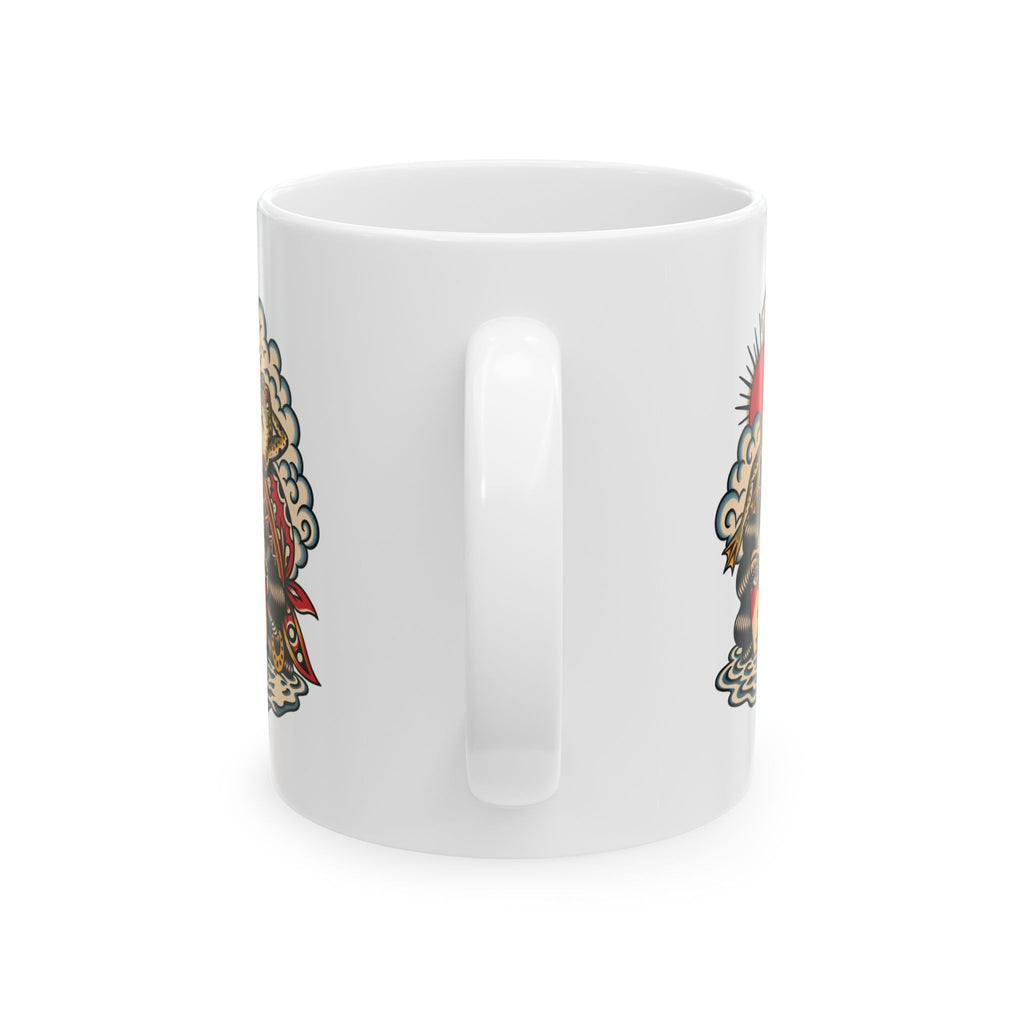 Lady of The Lake Tattoo Flash Ceramic Coffee Mug (11oz, 15oz)