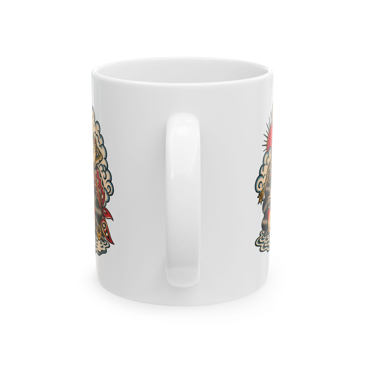 Lady of The Lake Tattoo Flash Ceramic Coffee Mug (11oz, 15oz)