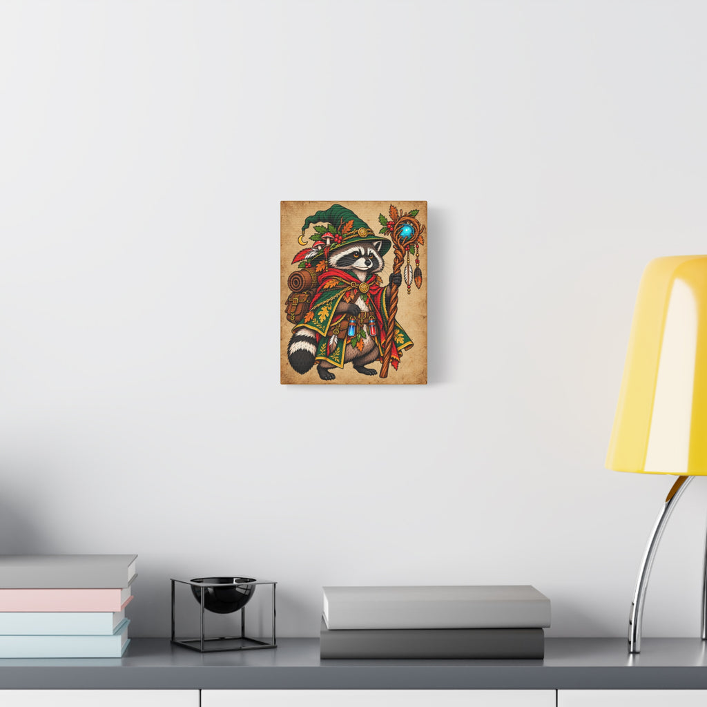 Raccoon Wizard Tattoo Flash Wall Art