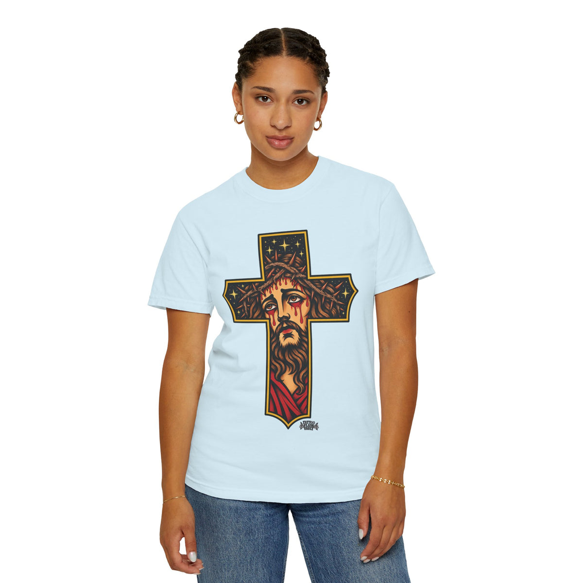 Matthew 11:28 Jesus Cross Tattoo Flash T-Shirt