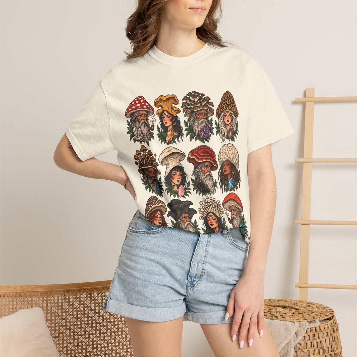 Mushroom Folks Tattoo Flash T Shirt