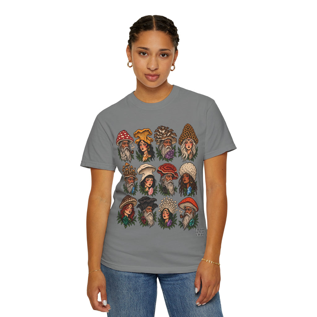 Mushroom Folks Tattoo Flash T Shirt