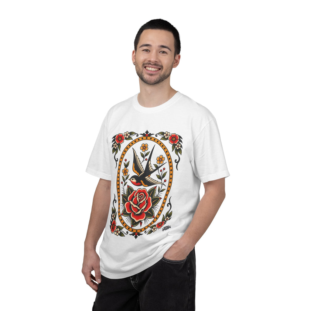 Swallow & Rose Tattoo Flash T-Shirt