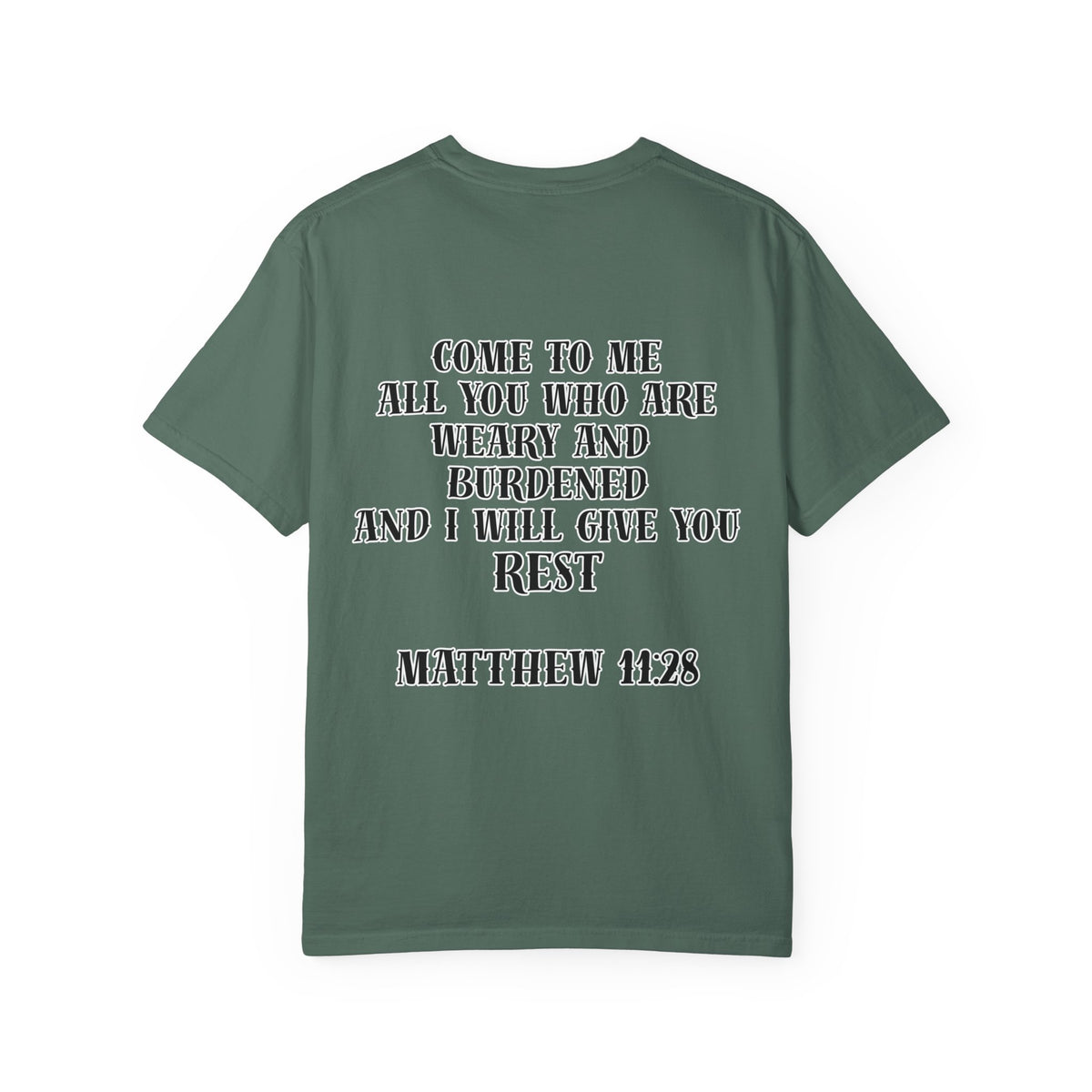 Matthew 11:28 Jesus Cross Tattoo Flash T-Shirt