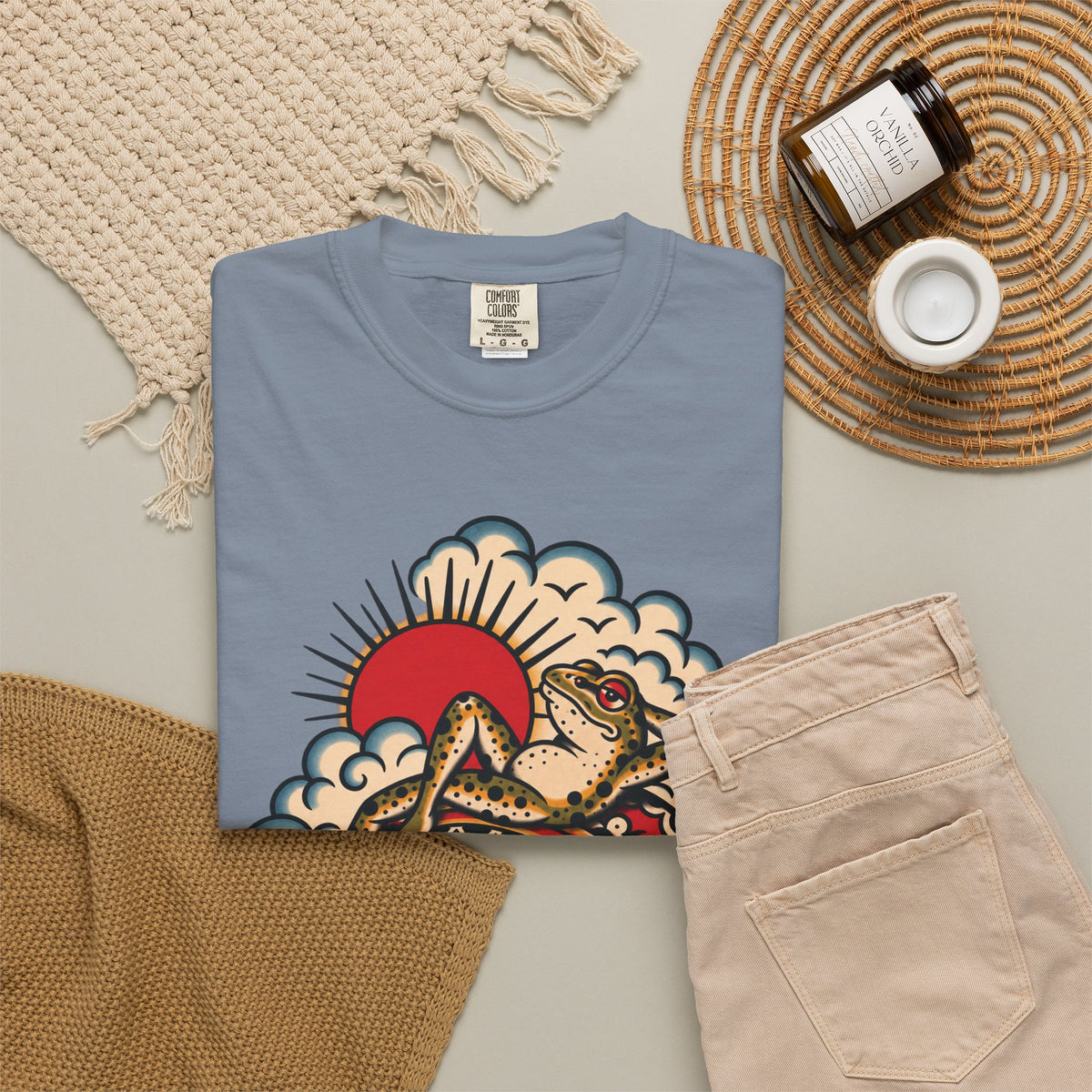 Frog & Lady of The Lake Tattoo Flash T-Shirt