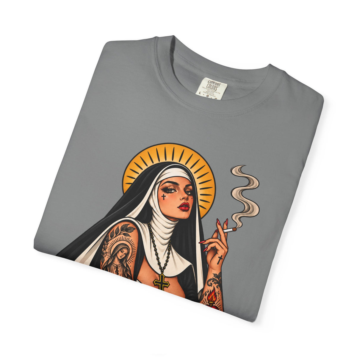 Rebel Nun Tattoo Flash T-Shirt