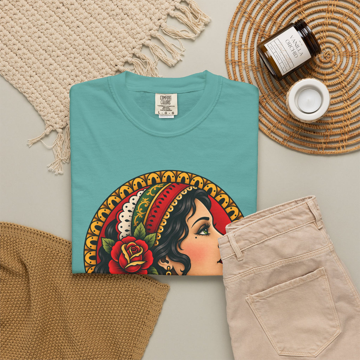 Esmeralda Gypsy Tattoo Flash T shirt
