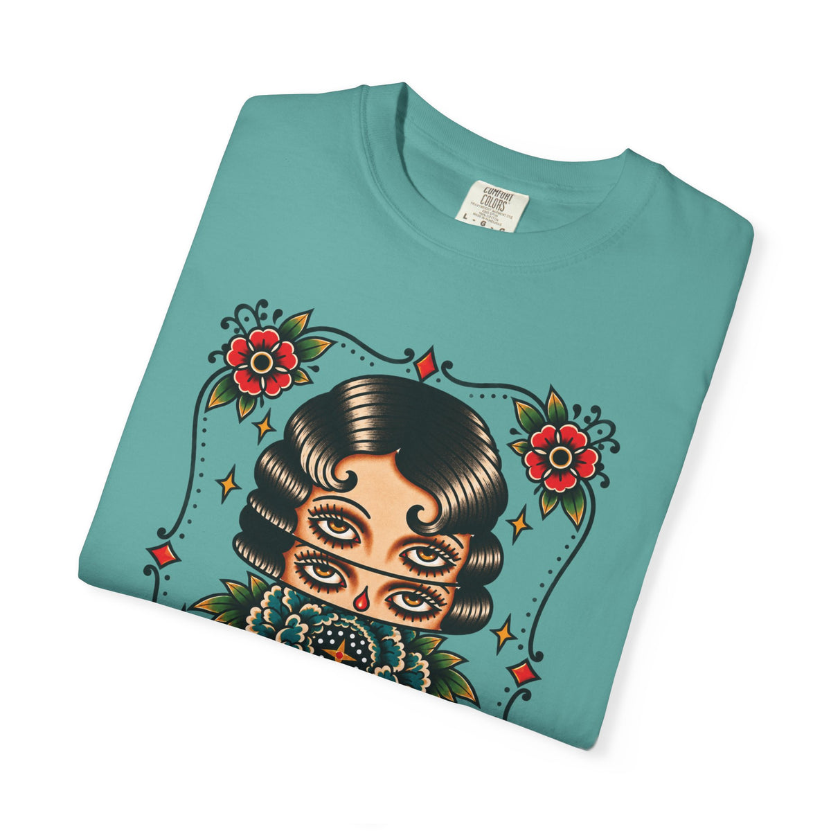 Floral Surrealism Tattoo Flash Sheet T-Shirt