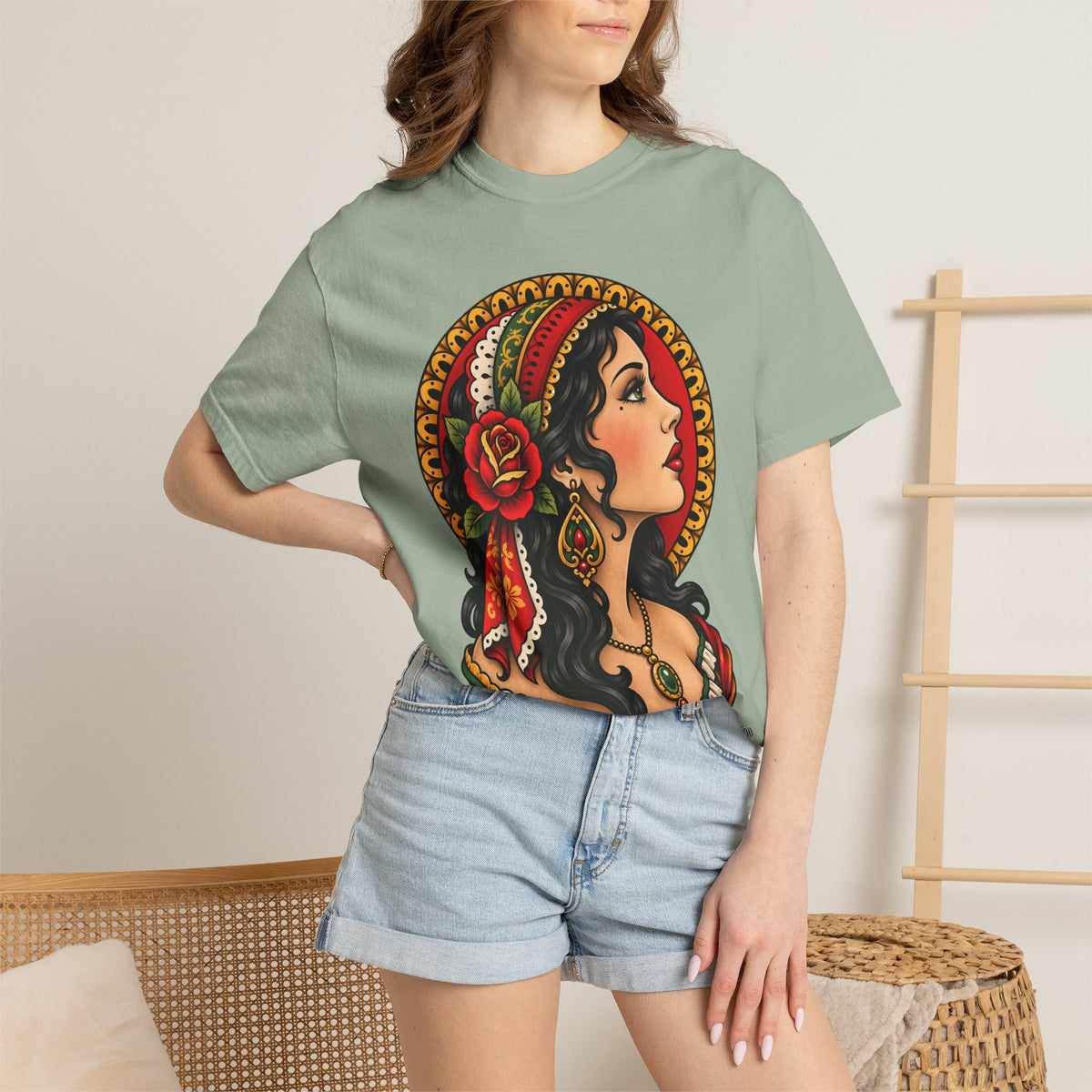 Esmeralda Gypsy Tattoo Flash T shirt