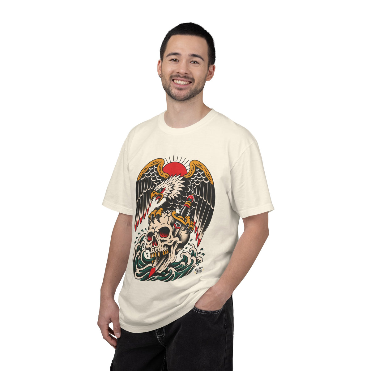 American Traditional Eagle & Skull Tattoo Flash T-Shirt