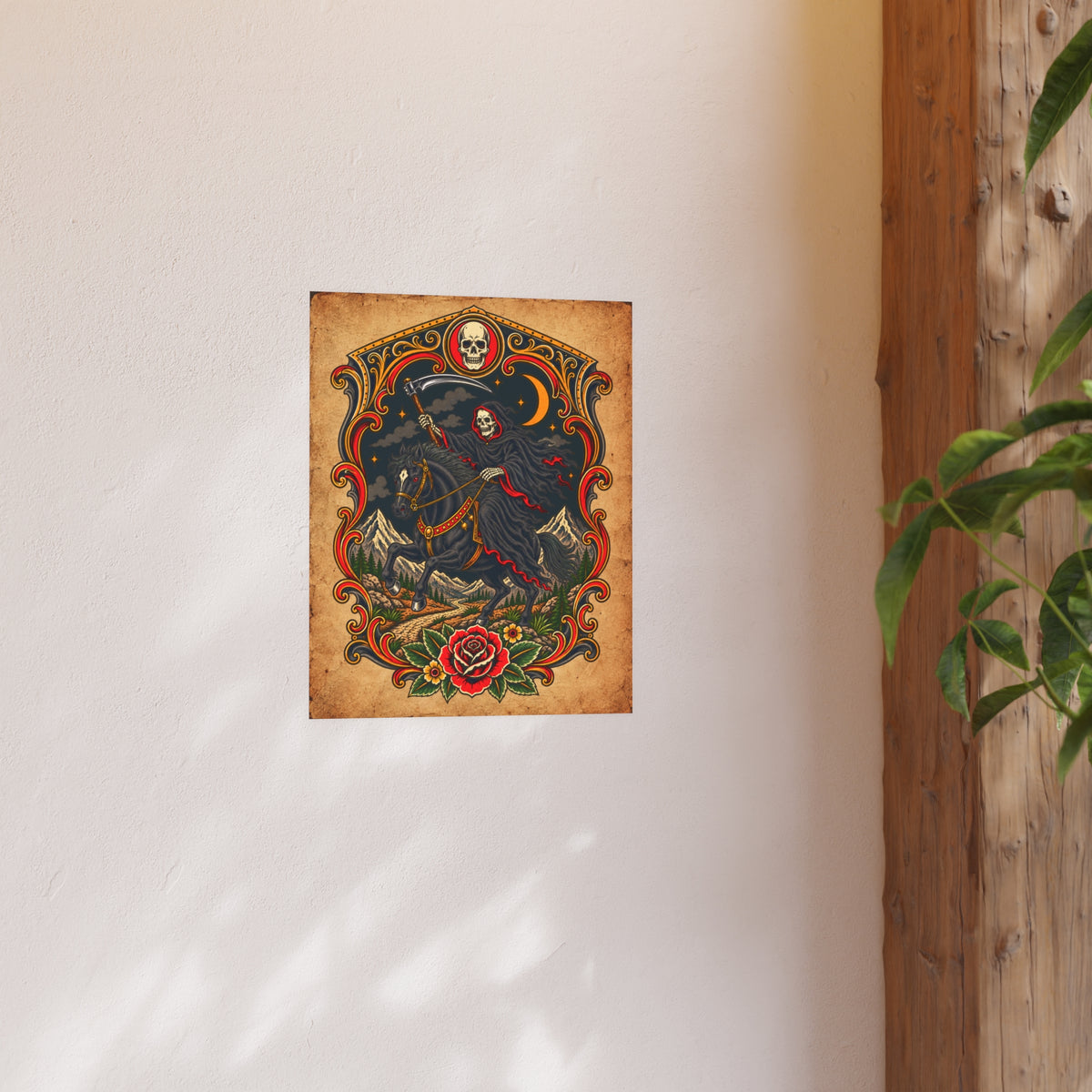Grim Rider Tattoo Flash Art Print (8x10 & 16x20)