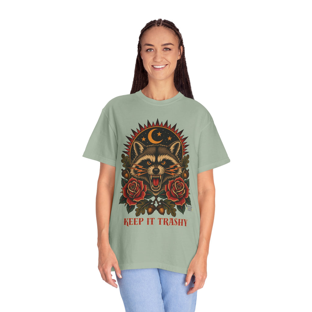 Keep It Trashy Raccoon Tattoo Flash T-Shirt