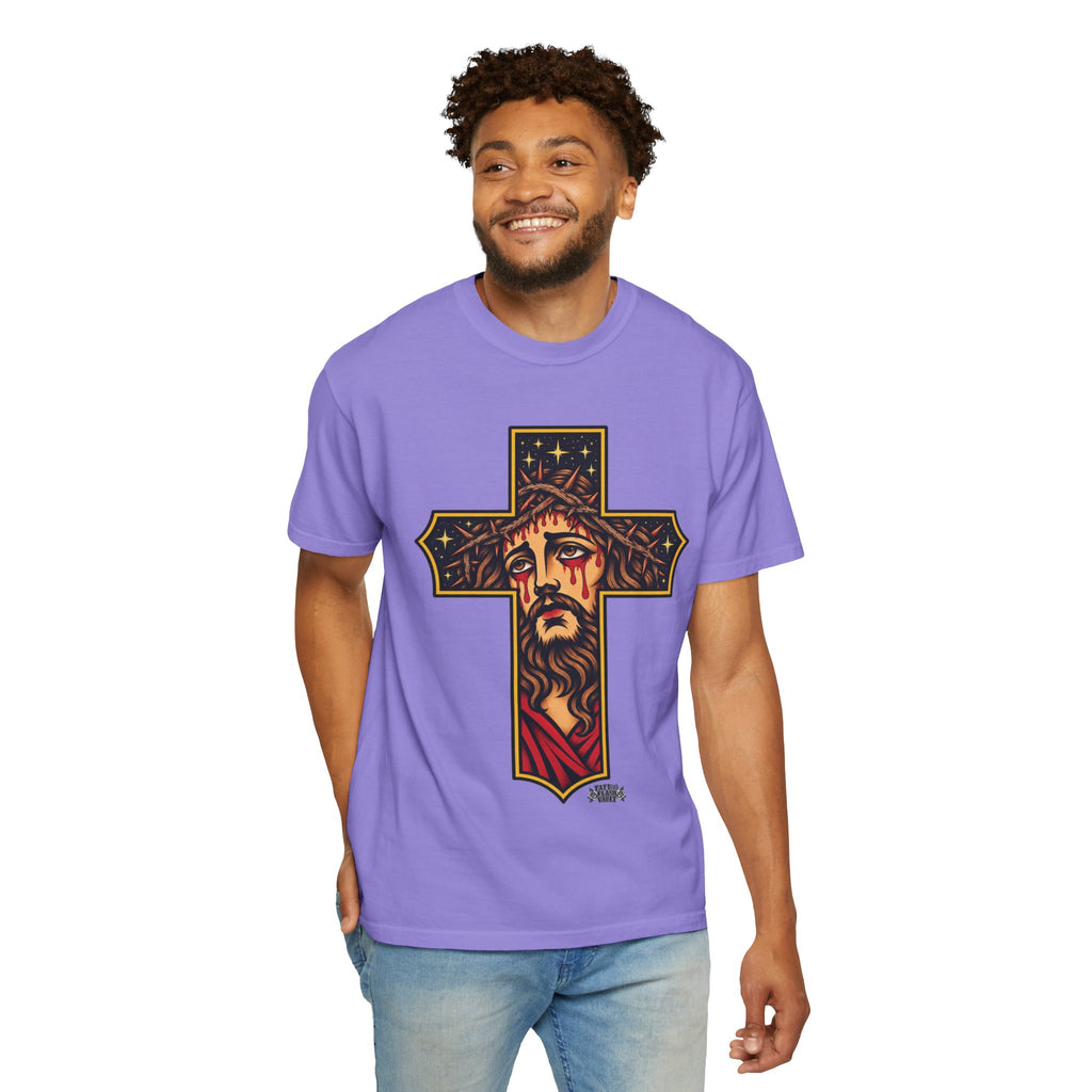 Matthew 11:28 Jesus Cross Tattoo Flash T-Shirt