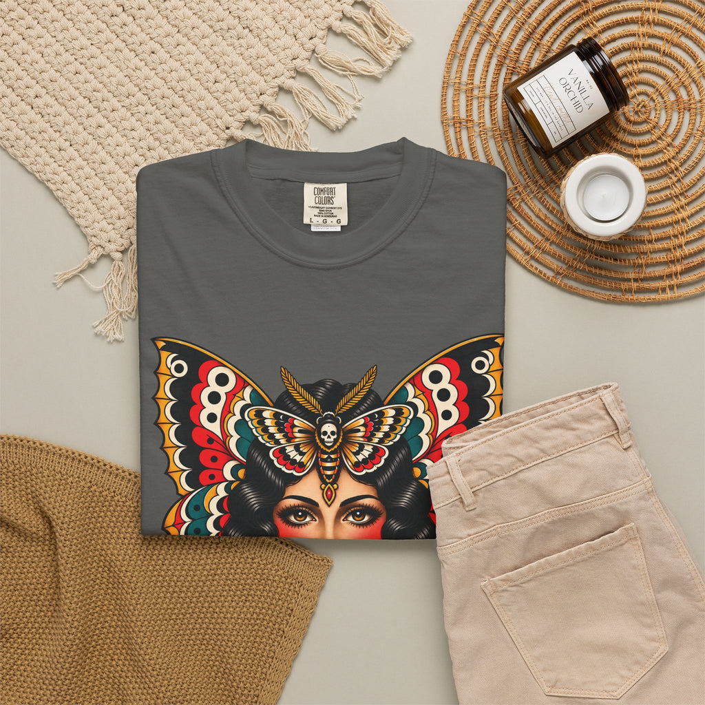 Gypsy Moth Woman Tattoo Flash Sheet T-Shirt