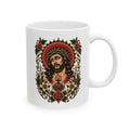 Jesus Christ Sacred Heart Tattoo Flash Ceramic Coffee Mug (11oz, 15oz)