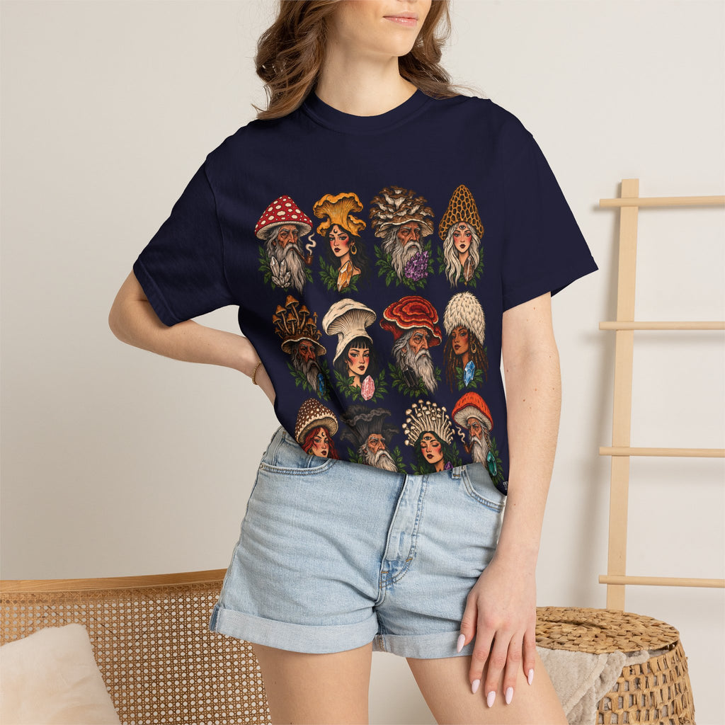Mushroom Folks Tattoo Flash T Shirt