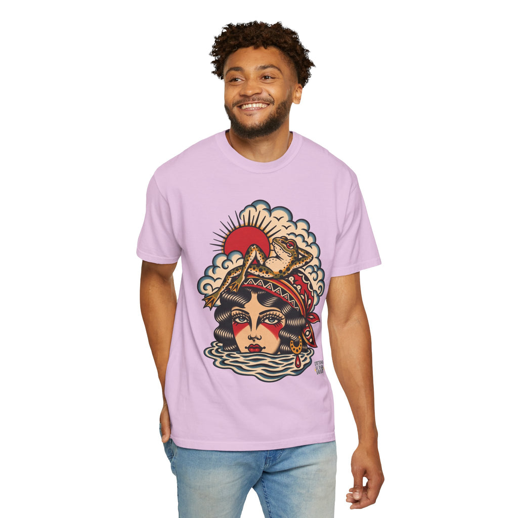 Frog & Lady of The Lake Tattoo Flash T-Shirt