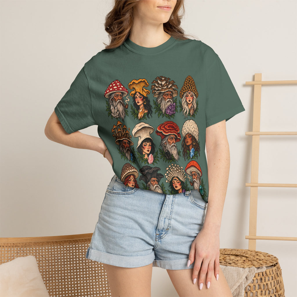 Mushroom Folks Tattoo Flash T Shirt