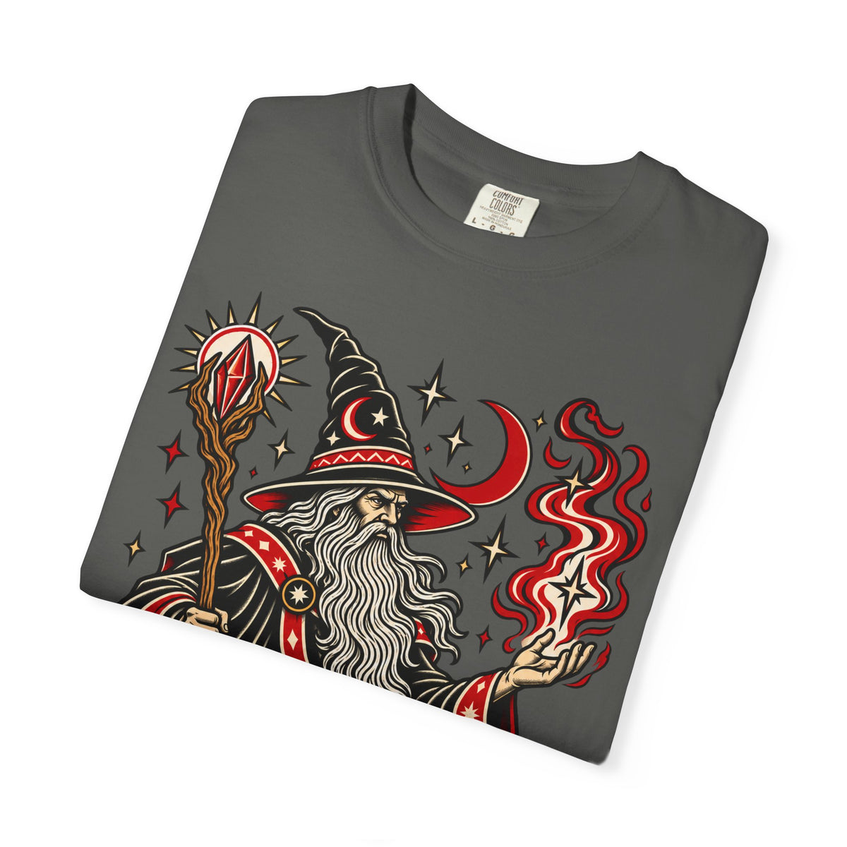 Fire Wizard Tattoo Flash T Shirt