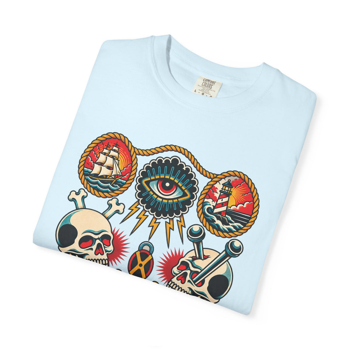 American Traditional Tattoo Flash Sheet T-Shirt