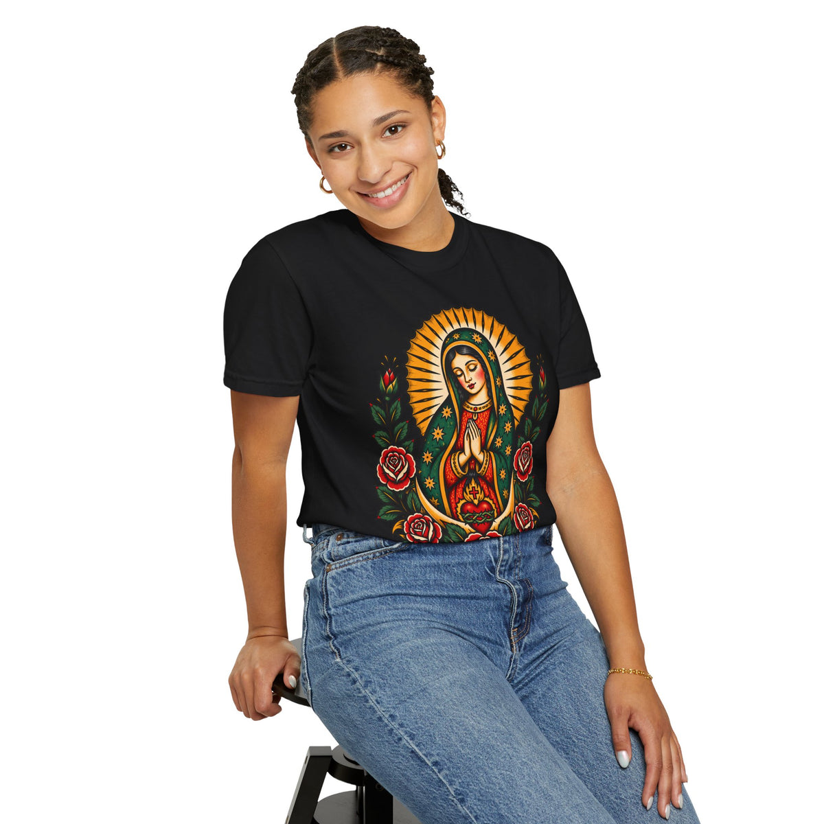 Our Lady of Guadalupe Tattoo Flash T-Shirt