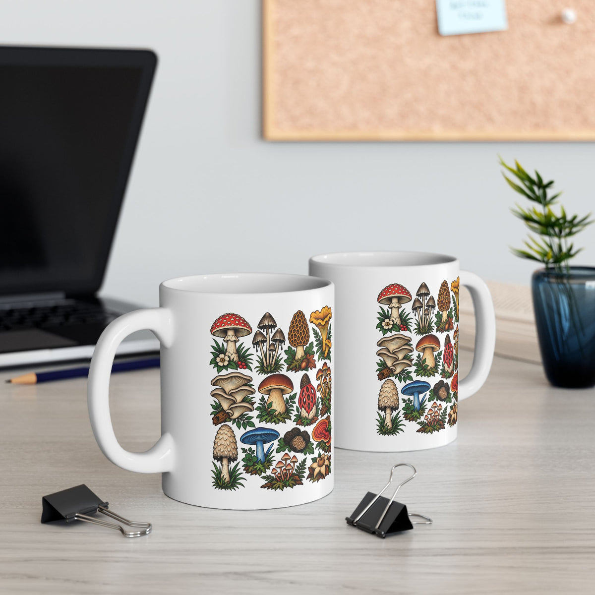 Mushroom Tattoo Flash Ceramic Coffee Mug (11oz, 15oz)
